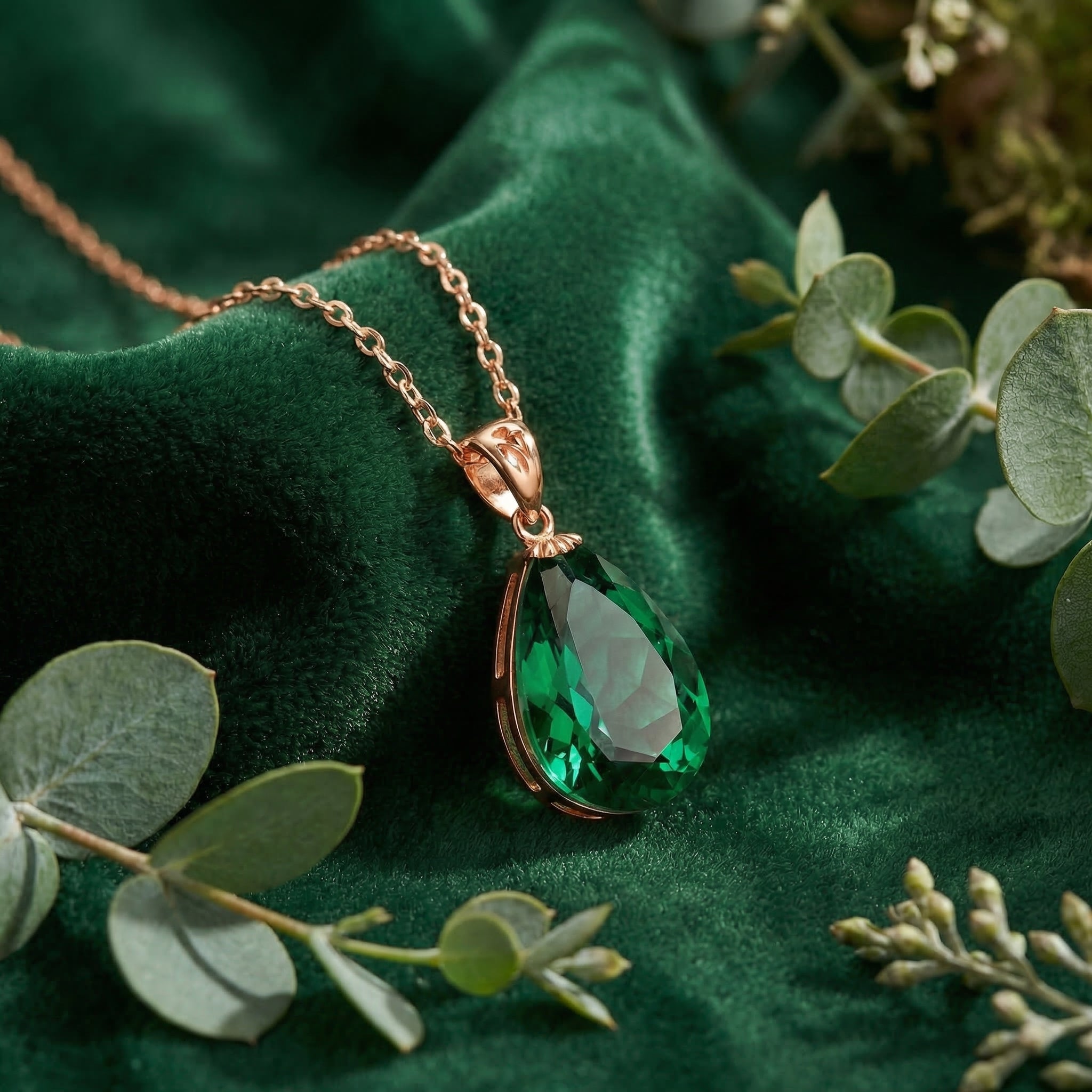 the-emera-pear-18k-gold-vermeil in rose gold finish