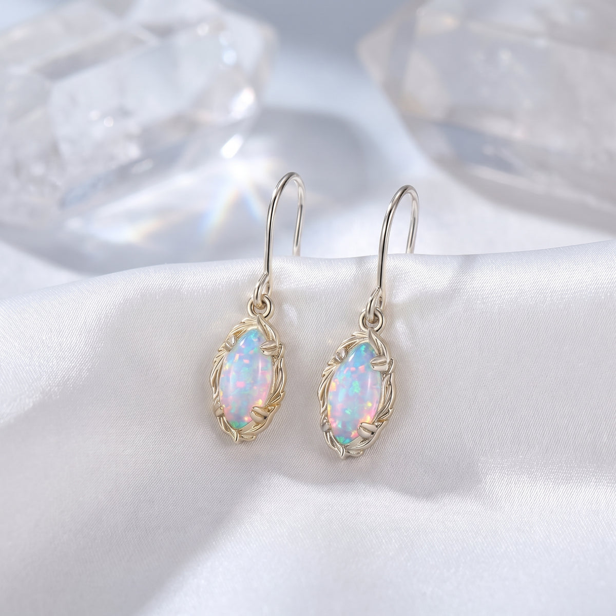the-illumira-drop-earrings in silver finish