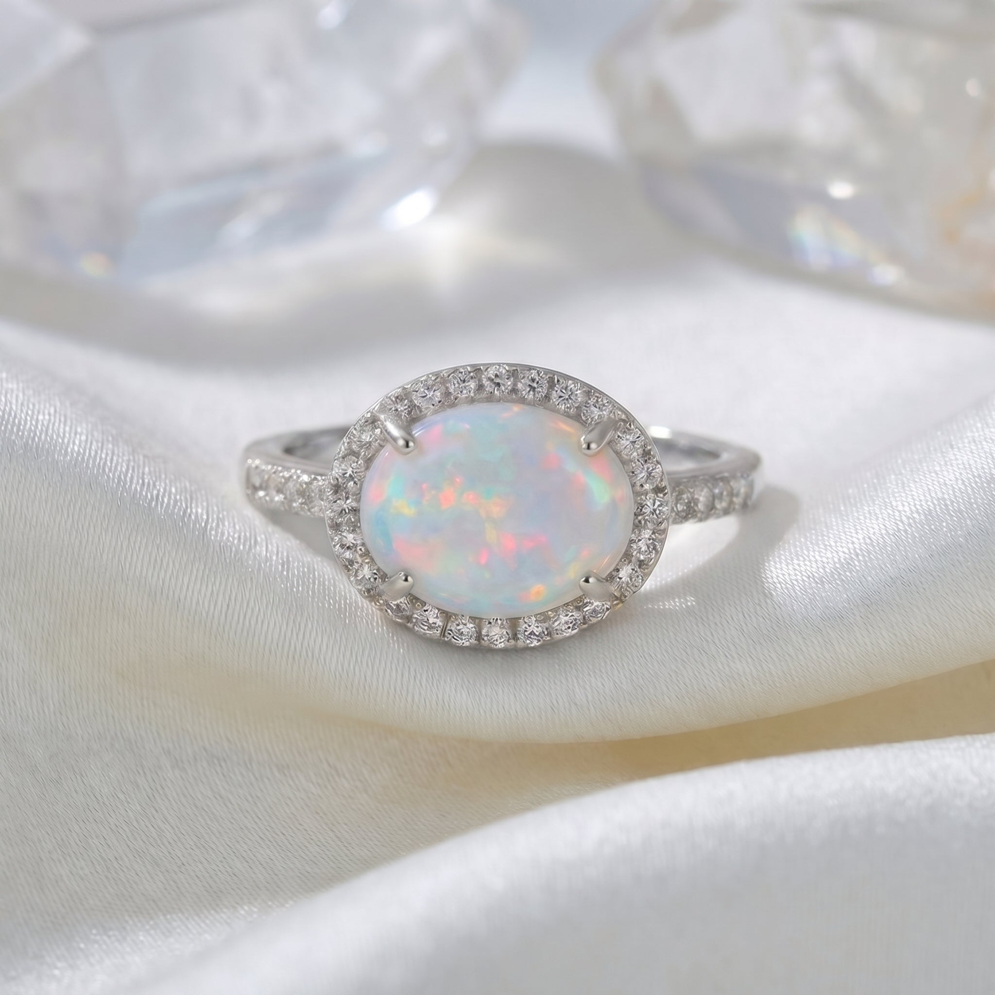 the-magnolia-ring in silver finish