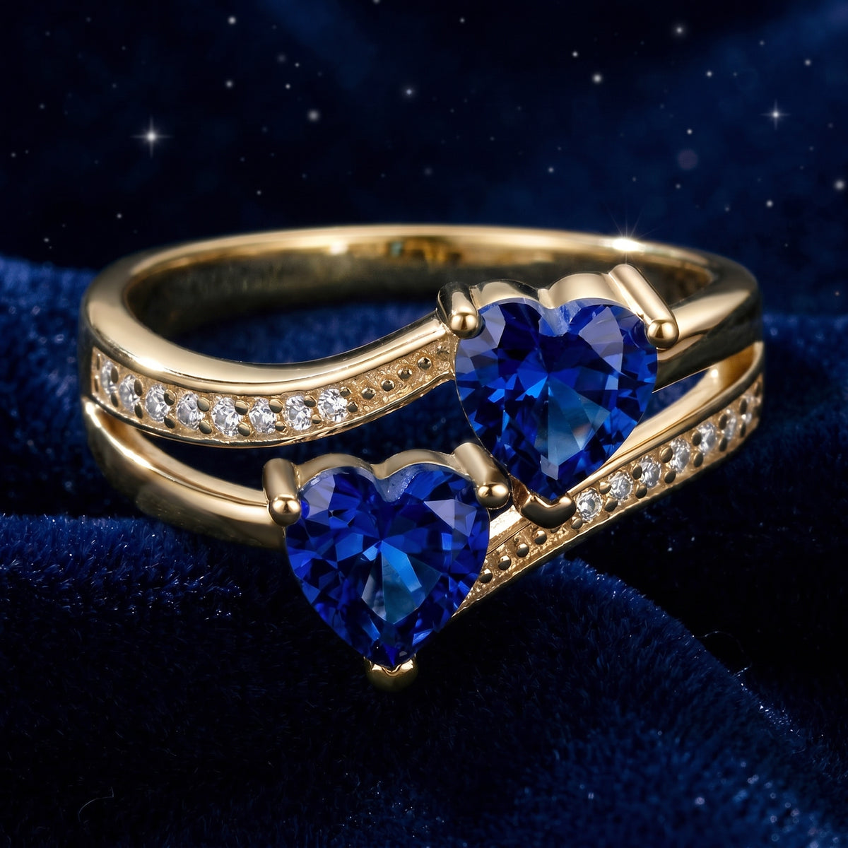 the-marineza-heart-ring-s925-sterling-silver in gold finish