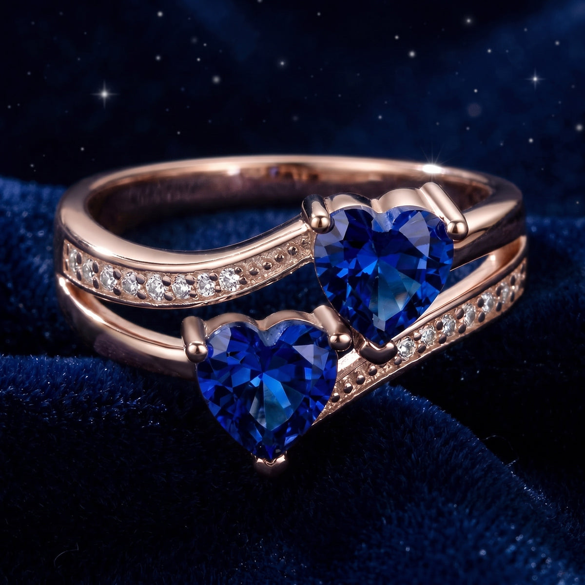 the-marineza-heart-ring-s925-sterling-silver in rose gold finish