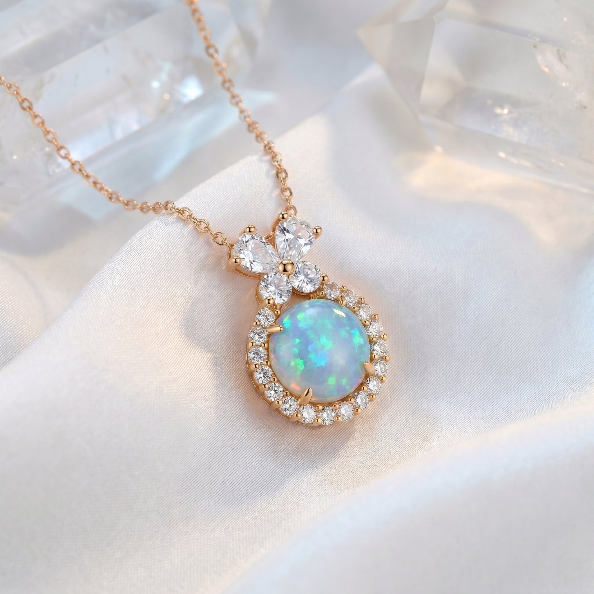 the-orianne-necklace in rose gold finish