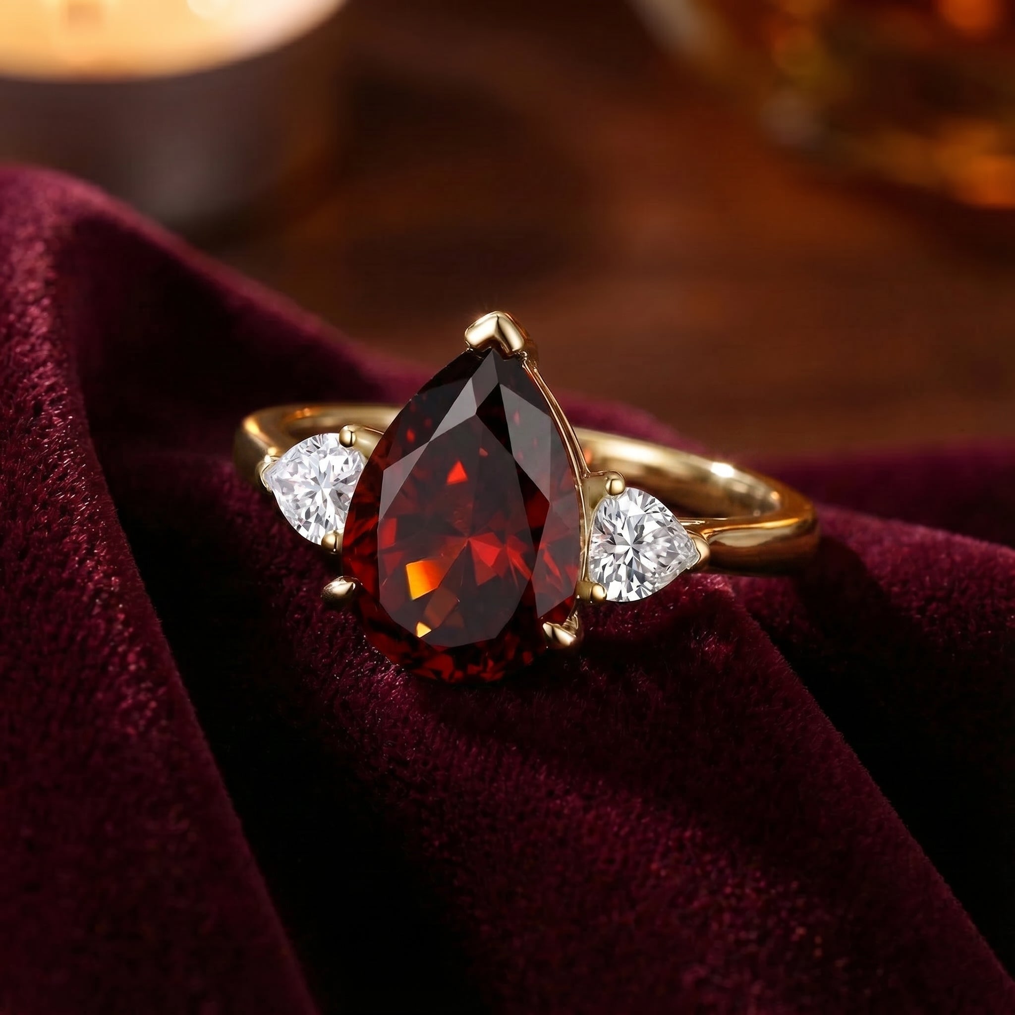the-rowena-pear-s925-sterling-silver in gold finish