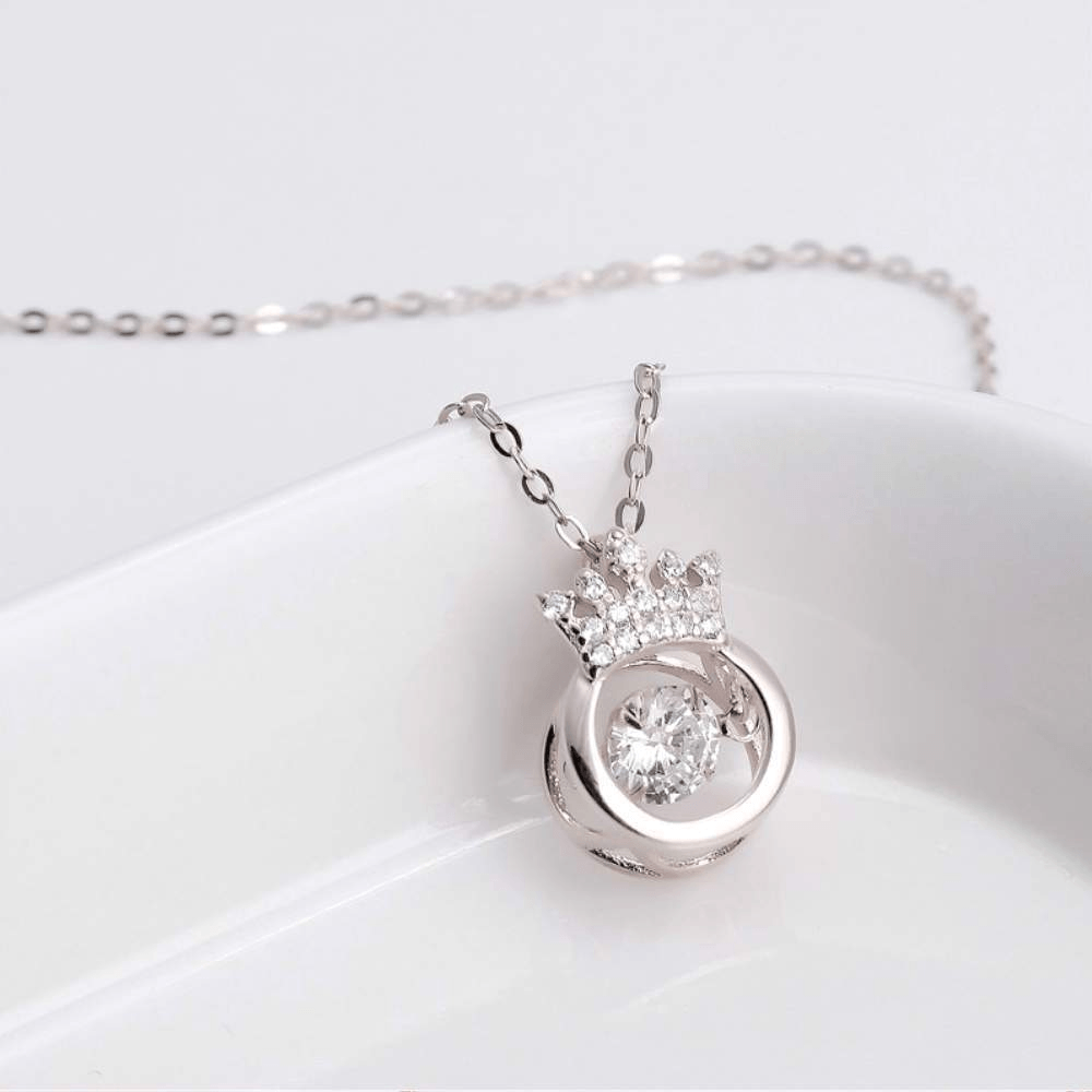 Daughter | Straighten Your Crown | 925 Silver Necklace-Awareness Avenue-Daughter,gift: All,gift: Daughter,Jewelry,Necklace,necklace: All,necklace: Daughter,Silver