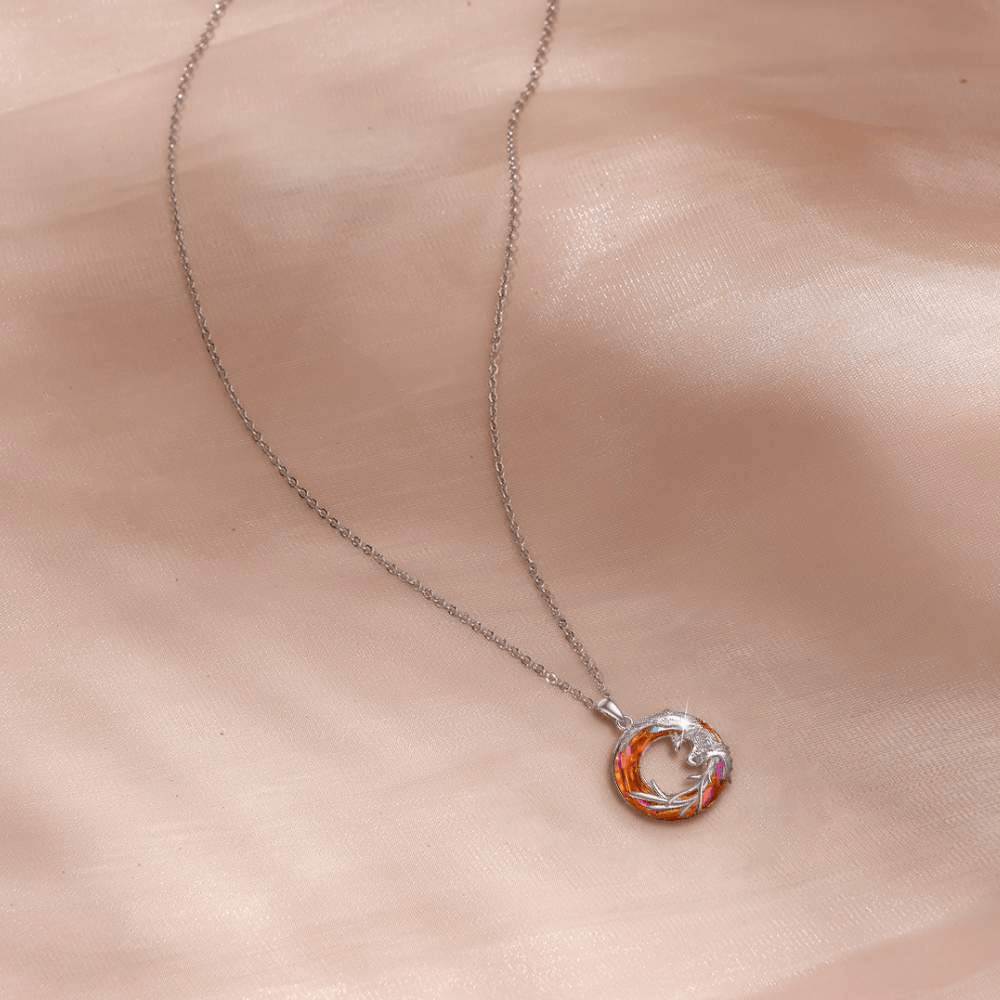 Phoenix Crystal Necklace | 925 Sterling Silver-Awareness Avenue-gift: All,gift: Inspirational,gift: Unspecified,necklace: All,necklace: Inspirational,necklace: Unspecified
