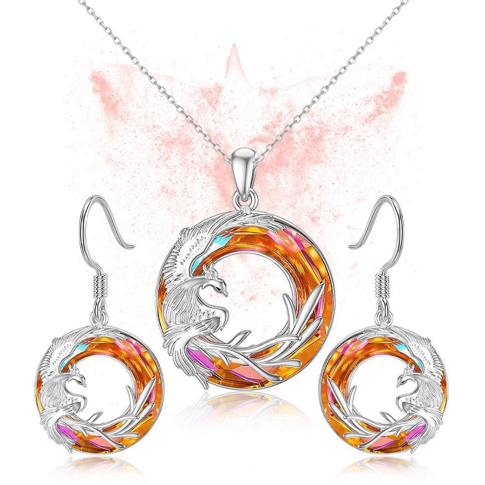 Phoenix Crystal Necklace | 925 Sterling Silver-Awareness Avenue-gift: All,gift: Inspirational,gift: Unspecified,necklace: All,necklace: Inspirational,necklace: Unspecified