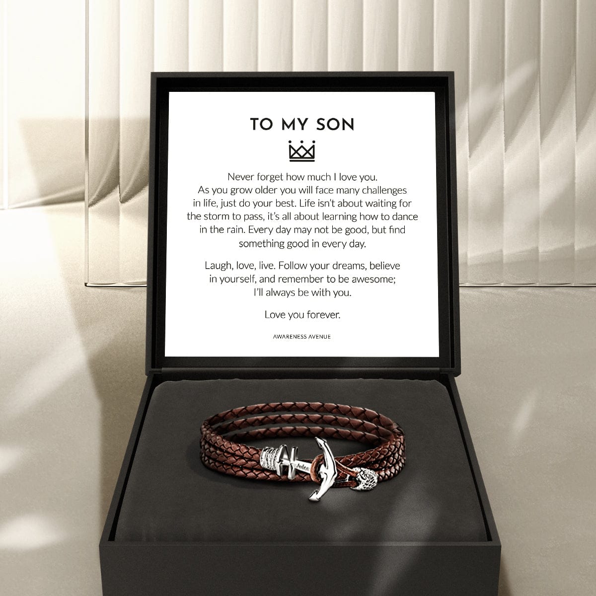 To My Son | Love You Forever | Anchor Bracelet