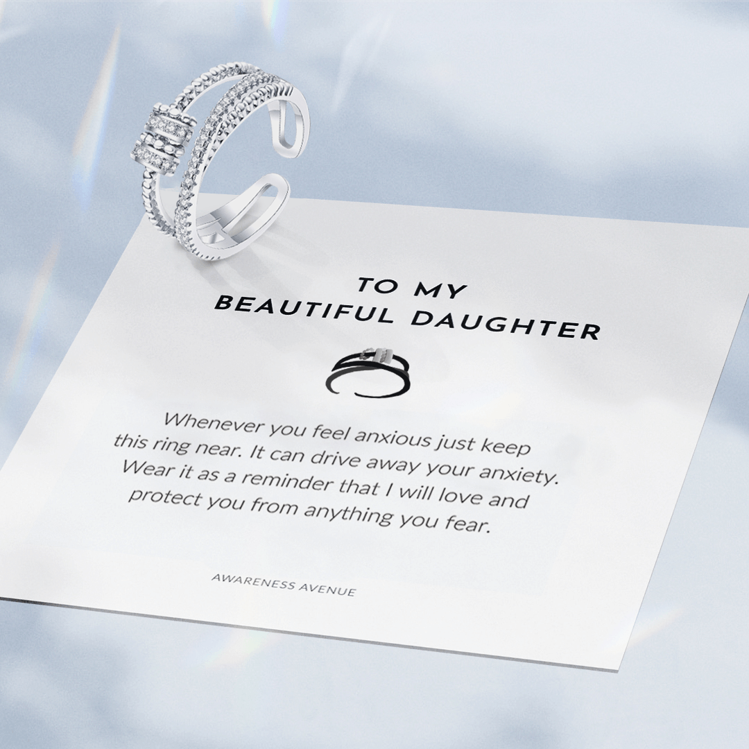 To My Beautiful Daughter | Drive Away Your Anxiety | 925S Fidget Ring