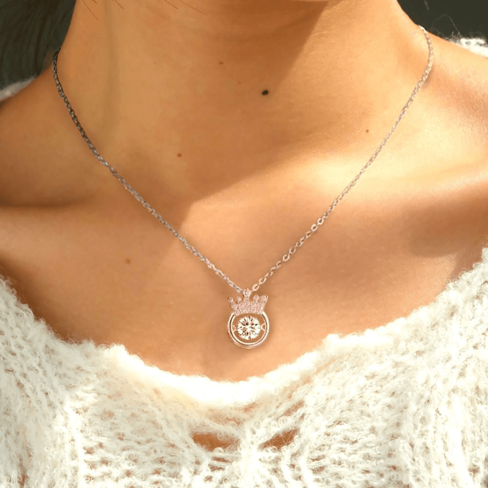 Daughter | Straighten Your Crown | 925 Silver Necklace-Awareness Avenue-Daughter,gift: All,gift: Daughter,Jewelry,Necklace,necklace: All,necklace: Daughter,Silver